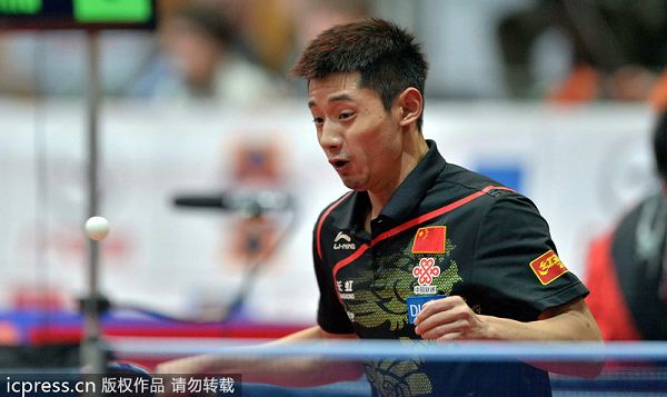 奥地利队翻盘中国队,张继科统治全场 奥地利队翻盘中国队,张继科统治全场